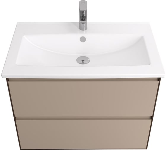 Тумба под раковину AQUATON Люмин 75 орех франклин/капучино 1A294001A5OK0 1