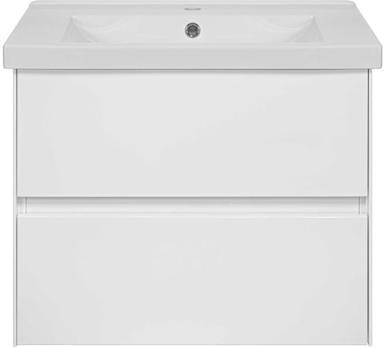 Тумба подвесная Misty Твист - 70, 2 ящика, белая эмаль раковина УТ00002 УТ000027125 1