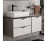 Столешница EQUIL Smile 100 на тумбу, лен антрацит/графит, раковина слева (78531), stSMILE100.L-07 2