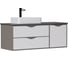 Столешница EQUIL Smile 120 на тумбу, лен антрацит/графит, раковина слева (78531), stSMILE120.L-07 2