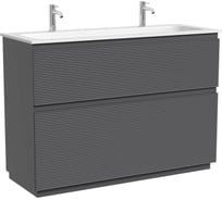 Тумба напольная Sancos Folk Floor 1190×445×850 мм, с двумя ящиками оснащёнными доводчиками, цвет Grey soft, арт. FL120FGS