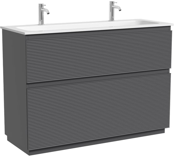 Тумба напольная Sancos Folk Floor 1190×445×850 мм, с двумя ящиками оснащёнными доводчиками, цвет Grey soft, арт. FL120FGS 1