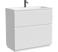 Тумба напольная Sancos Folk Floor 890×445×850 мм, с двумя ящиками оснащёнными доводчиками, цвет Bianco, арт. FL90FW