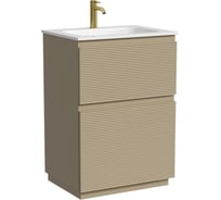 Тумба напольная Sancos Folk Floor 590×445×850 мм, с двумя ящиками оснащёнными доводчиками, цвет Капучино, арт. FL60FCP