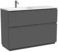 Тумба напольная левая Sancos Folk Floor 1190×445×850 мм, с двумя ящиками оснащёнными доводчиками, цвет Grey soft, арт. FL120FLGS