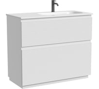 Тумба напольная правая Sancos Folk Floor 995×445×850 мм, с двумя ящиками оснащёнными доводчиками, цвет Bianco, арт. FL100FRW