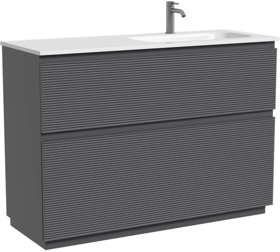 Тумба напольная правая Sancos Folk Floor 1190×445×850 мм, с двумя ящиками оснащёнными доводчиками, цвет Grey soft арт. FL120FRGS 1