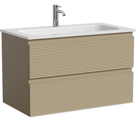 Тумба подвесная Sancos Folk 790×445×500 мм, с двумя ящиками оснащёнными доводчиками, цвет Капучино, арт. FL80CP 1