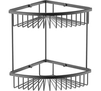 Полка для ванной Wonzon & Woghand 2-х ярусная Темный графит WW-4128-BGM