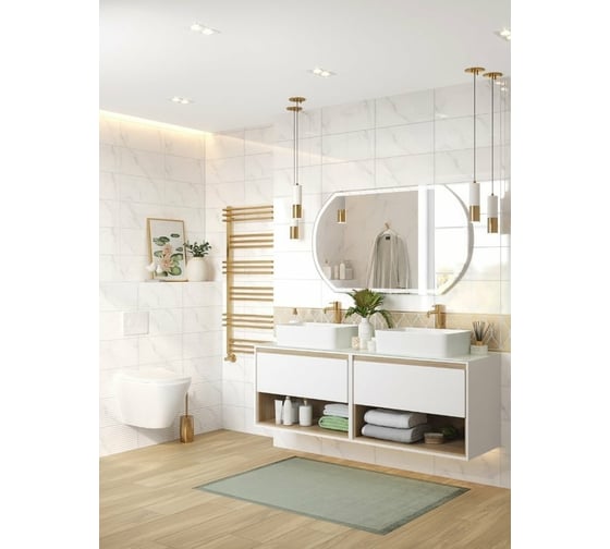 Зеркало Cersanit LED 090 design 120x70, с подсветкой, с антизапотеванием, овальное LU-LED090120-d-Os KN-LU-LED090120-d-Os