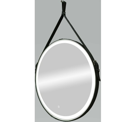Зеркало Alcora Accent Black Led D 650, на ремне из натуральной кожи черного цвета SP ЗЛП969Super Pack 1