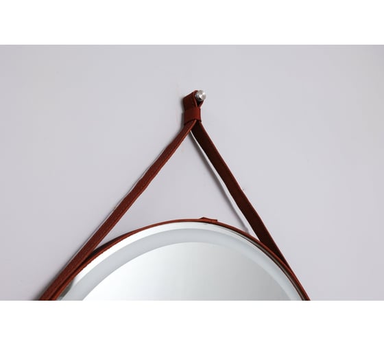 Зеркало Alcora Accent Brown Led D 650, на ремне из натуральной кожи коричневого цвета SP ЗЛП836Super Pack