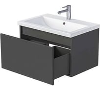 Тумба 1Marka Aris mini 70П (685х400х447) 1я антрацит/монолит дарк Ц0000042284