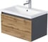 Тумба 1Marka Aris mini 70П (685х400х447) 1я антрацит/дуб крафт золотой Ц0000042283 2