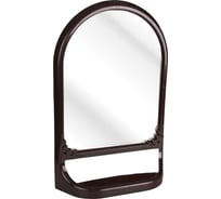 Зеркало с полкой ЗПИ Альтернатива темно-коричневый М4517