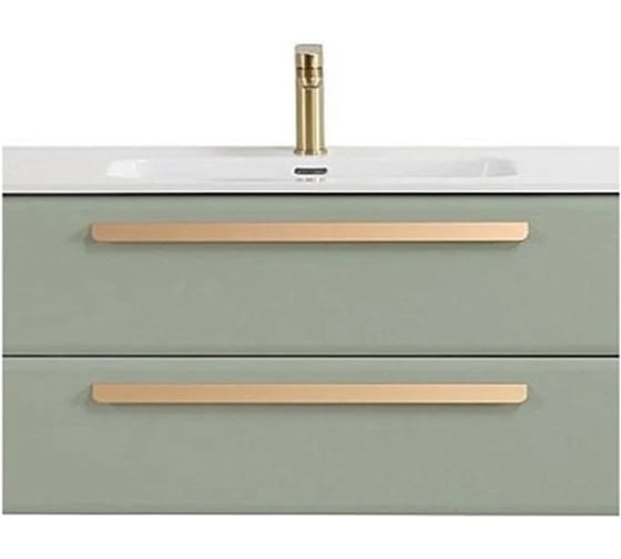 Подвесная база под раковину Cezares ECO-CER-N с двумя выкатными ящиками, светло-зеленый матовый, 1000x457x500, ECO-CER-N-1000-2C-SO-VDO-P