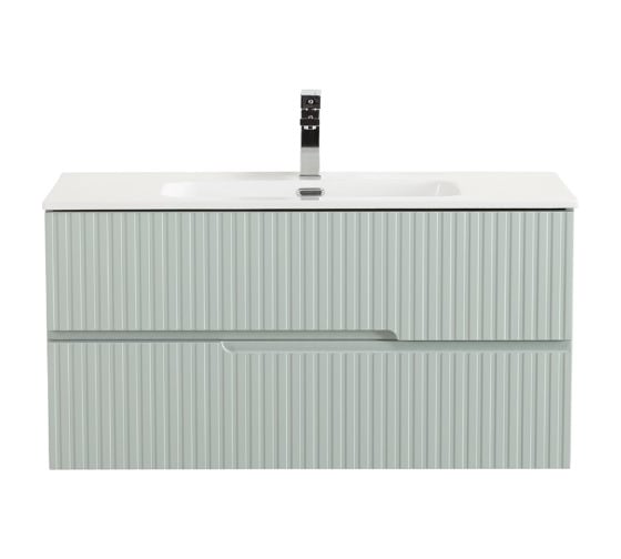 База под раковину подвесная Cezares DUET-N с двумя выкатными ящиками, Зеленый жемчужный, 1000x457x500, DUET-N-1000-2C-SO-VPR-P