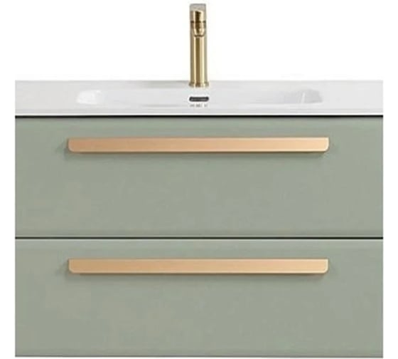 Подвесная база под раковину Cezares ECO-CER-N с двумя выкатными ящиками, светло-зеленый матовый, 800x457x500, ECO-CER-N-800-2C-SO-VDO-P