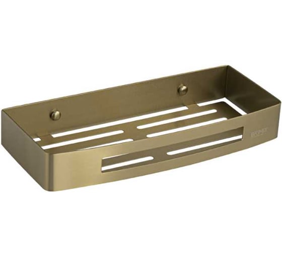 Полочка Brimix литая, прямоугольная, одинарная, из нержавеющей стали, матовое золото 5655-MG