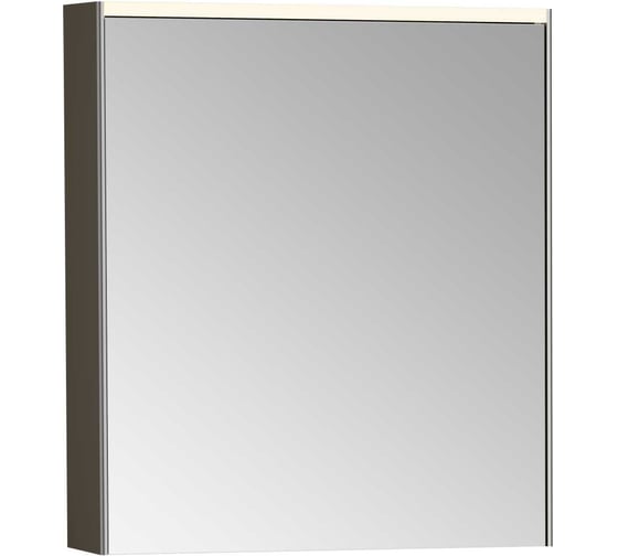 Зеркальный шкаф Vitra Core, 60 см, брашированный хром, с подвеской, петли слева 66909