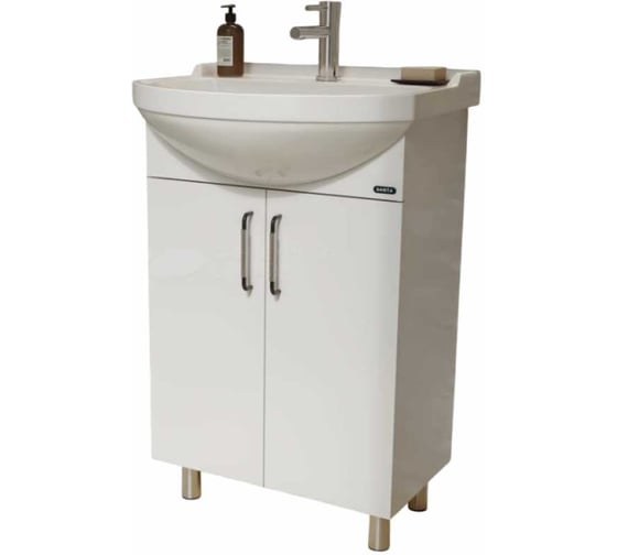 Тумба напольная SANITA РОНДО 56 520x820x298, белый (подходит умывальник мебельный Рондо 56) 00000146606