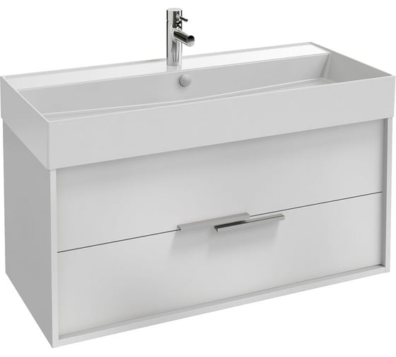 Тумба для раковины JACOB DELAFON EB1668-J5-J5 VIVIENNE 100 см, корпус белый блестящий, фасад белый блестящий 00000126972