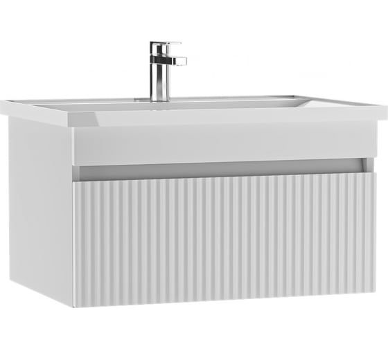 Тумба подвесная Айсберг под раковину NOVA 70 Бриз с одним ящиком В1 DB3017T