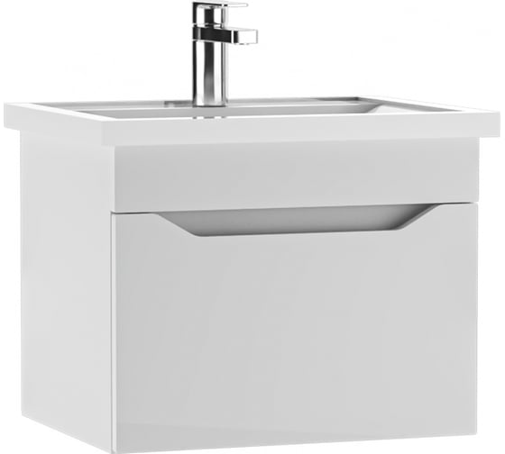 Тумба подвесная Айсберг под умывальник TONY 50 Ева с одним ящиком В1 DA5946T