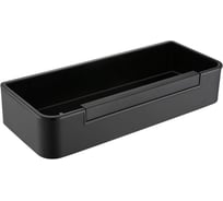 Полка для душа AQUATEK AQ4966MB со стеклоочистителем, матовый черный 00000141876