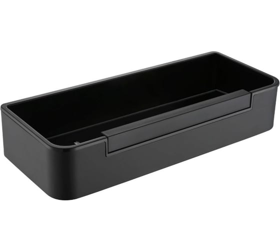 Полка для душа AQUATEK AQ4966MB со стеклоочистителем, матовый черный 00000141876