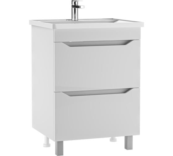 Тумба под умывальник Айсберг НОВА 60 Ева, с двумя ящиками, В2, DA5929T