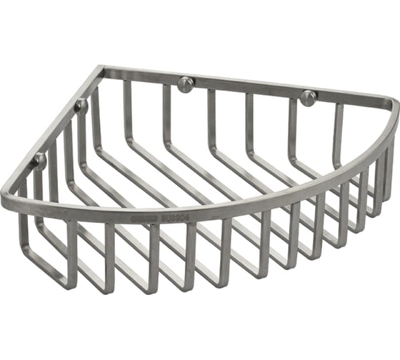 Полочка угловая САНАКС овальная, одинарная 20 см, плоские прутья, из нержавеющей стали, матовая 75050