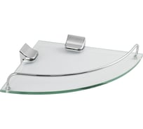 Полка стеклянная угловая, стекло толщиной 5 мм Brimix 10101