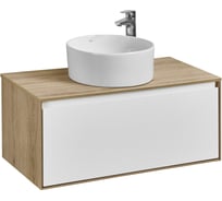 Тумба AQUATON Либерти 90 со столешницей, цвет Дуб Эльвезия 1A2799V1LYC70