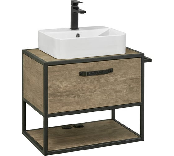 Тумба AQUATON Лофт Ф 65 со столешницей, цвет Дуб Кантри 1A2423V4LTDY0