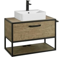 Тумба AQUATON Лофт Ф 80 со столешницей, цвет Дуб Кантри 1A2424V4LTDY0