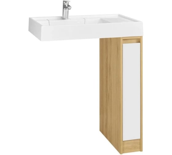 Тумба AQUATON Лондри 20 с фасадом, цвет Дуб сантана/белый 1A2671V2LH0C0