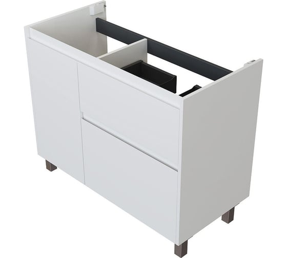 Тумба Aquanet Nova Lite 2.0 100 R напольная цв. белый глянец (346340) 00346340