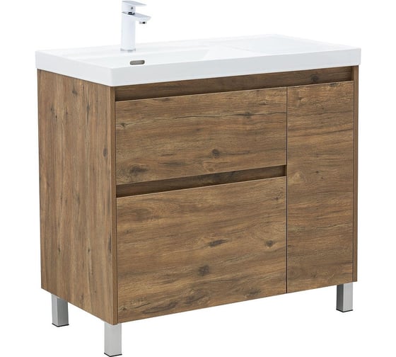 Тумба Aquanet Nova Lite 2.0 90 L напольная цв. дуб рустикальный (346346) 00346346