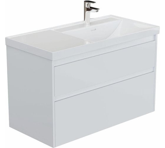 Тумба Aquanet Nova Lite 2.0 90 R 2 ящ. цв. белый глянец (346310) 00346310