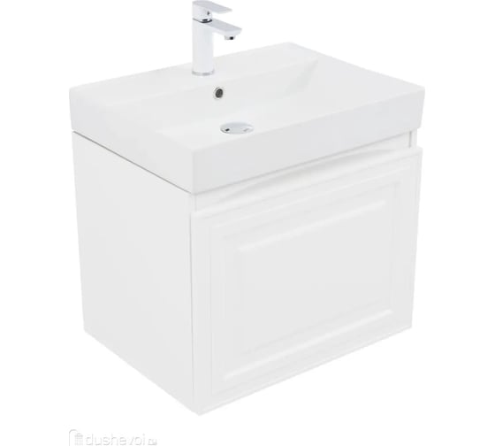 Тумба Aquanet Агата 60 1 ящ. цв. белый сатин (345480) 00345480