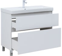 Тумба Aquanet Вега 90 напольная 2 ящ. цв. белый глянец (344124) 00344124