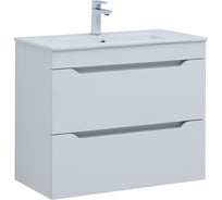Тумба Aquanet Практика 80 2 ящ. цв.белый глянец (347965) 00347965
