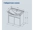 Тумба Aquanet Сидней 65 цв.дуб атланта/белый (раковина Everson) (345123) 00345123 4