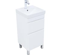 Тумба Aquanet Слим 50 напольная 2 ящ. цв.белый сатин (346041) 00346041