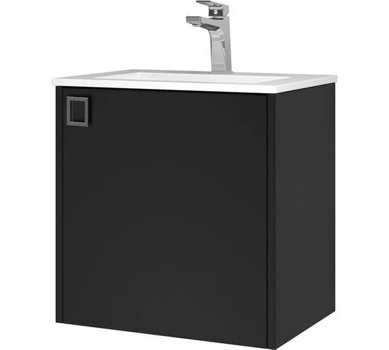 Тумба под раковину для ванной Uperwood Aurora_50 см, черный матовый TAurora50bm