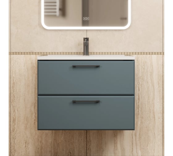 Тумба под раковину для ванной Uperwood Foster New_70 см, подвесная, серый графит TFosterNEW70g