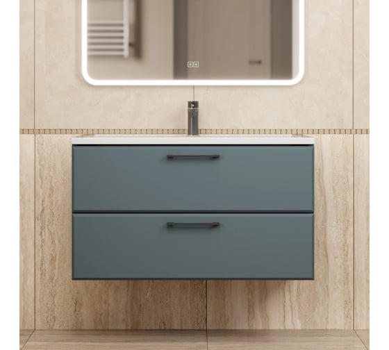 Тумба под раковину для ванной Uperwood Foster New_90 см, подвесная, серый графит TFosterNEW90g