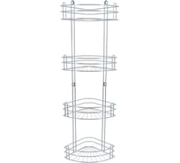 Полка для ванной Rosenberg 4-ярусная, угловая RUS-385026-4 Zn