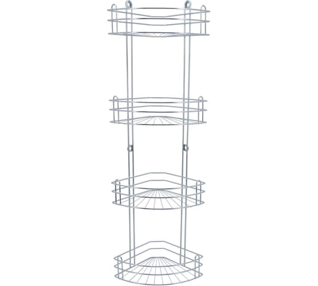 Полка для ванной Rosenberg 4-ярусная, угловая RUS-385026-4 Zn